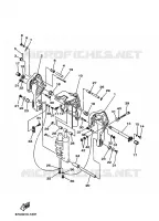 SUPPORT 2 pour Yamaha F30A Electric Starter, Remote Control, Power Trim & Tilt, Shaft 15