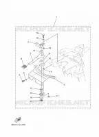 PIECES DE DIRECTION pour Yamaha F30B Electric Starter, Tiller Handle, Hydro Trim & Tilt, Shaft 20