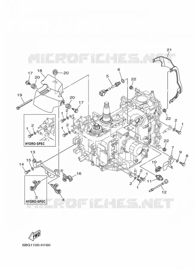 PIECES ELECTRIQUE 4 Yamaha OUTBOARD ENGINES 30hp (22.1kW) 2012 F30  F30BEHDL