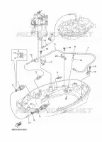 CARENAGE INFERIEUR 2 pour Yamaha F30L Electric Starter, Tiller Handle, Manual Tilt, Shaft 20