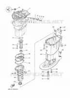 CARTER SUPERIEUR pour Yamaha FT25F Electric start, Remote Control, Power Trim & Tilt, Shaft 20