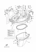 CARENAGE INFERIEUR 1 pour Yamaha FT25F Electric start, Remote Control, Power Trim & Tilt, Shaft 20