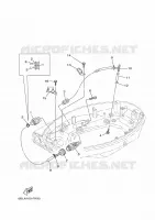 CARENAGE INFERIEUR 2 pour Yamaha FT25F Electric start, Remote Control, Power Trim & Tilt, Shaft 20