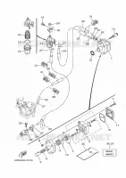 RESERVOIR A ESSENCE pour Yamaha FT25F Electric start, Remote Control, Power Trim & Tilt, Shaft 20