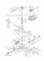 SUPPORT 2 pour Yamaha FT25F High Thrust, Electric Starter, Power Trim & Tilt, Remote control, Shaft 20