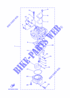 CARBURATEUR pour Yamaha E40X Enduro, Manual Starter, Tiller Handle, Manual Tilt, Pre-Mixing, Shaft 20