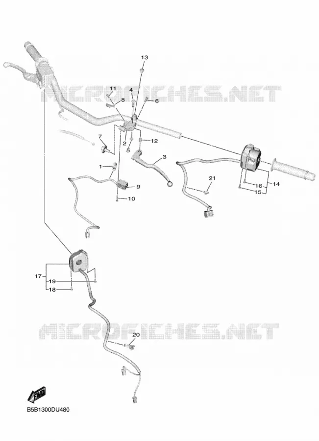 COMMODO / LEVIER Yamaha MOTO 900 2019 NIKEN  MXT850D