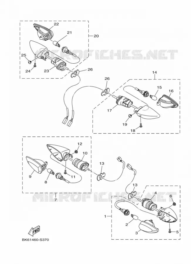 CLIGNOTANT Yamaha MOTO 125 2019 R125  YZF125-A