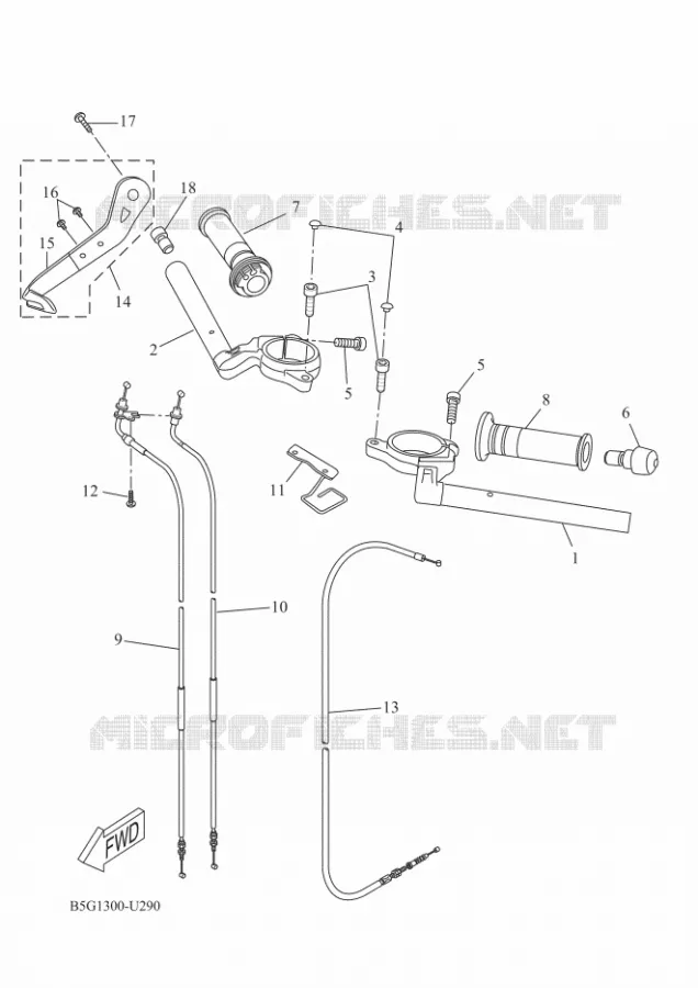 GUIDON ET CABLES Yamaha MOTO 125 2019 R125  YZF125-A