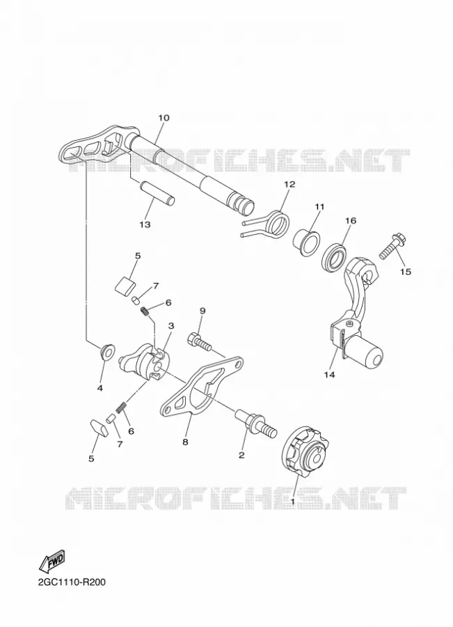 AXE DE SELECTEUR / PEDALE Yamaha MOTO 450 2019 WRF  WR450F