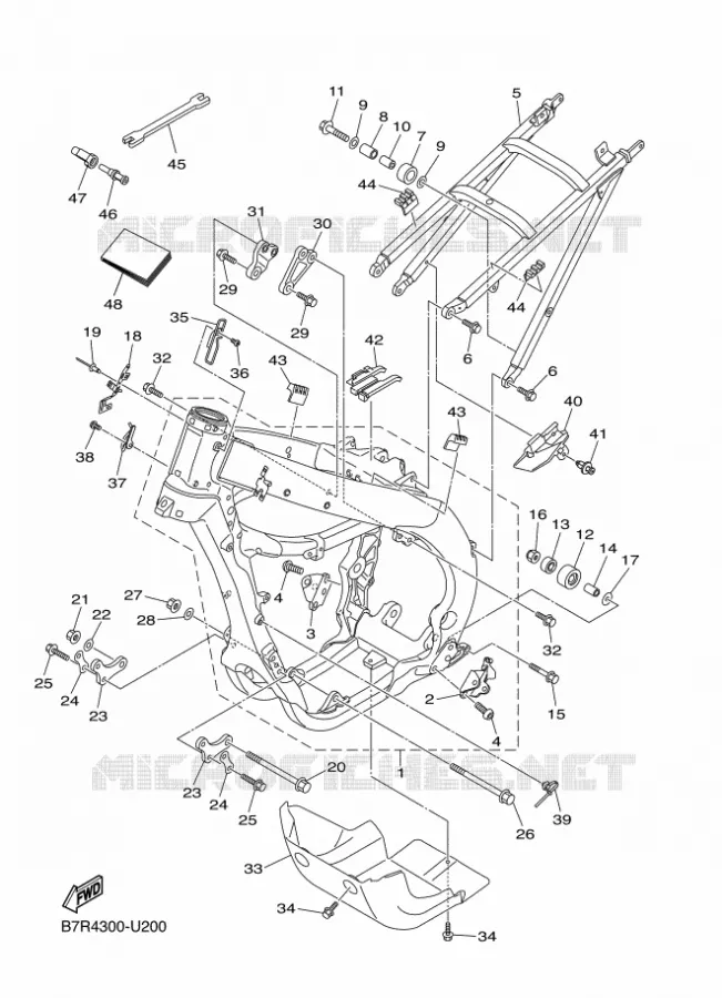 CADRE Yamaha MOTO 450 2019 WRF  WR450F