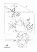 ETRIER DE FREIN ARRIERE pour Yamaha MT-03 Ice Fluo de 2019