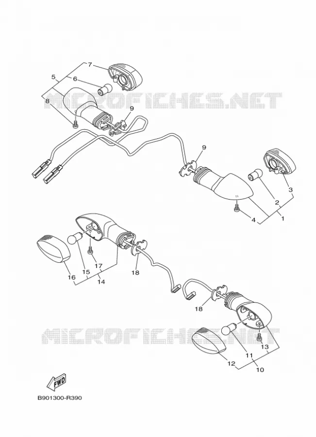 CLIGNOTANT Yamaha MOTO 900 2019 XSR  MTM850