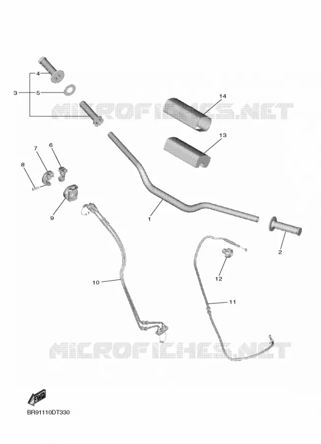 GUIDON ET CABLES Yamaha MOTO 450 2019 YZF  YZ450F