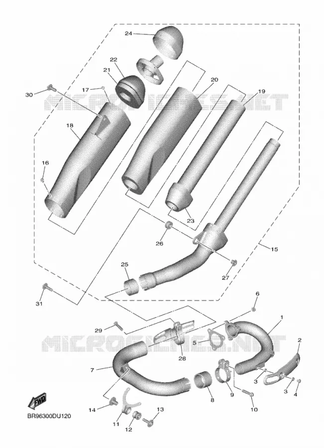 ECHAPPEMENT Yamaha MOTO 450 2019 YZF  YZ450F