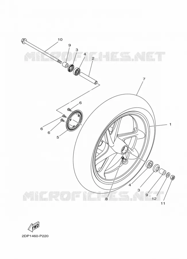 ROUE AVANT Yamaha SCOOTER 150 2019 NMAX  GPD150-A