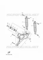 BRAS OSCILLANT / AMORTISSEUR pour Yamaha XMAX 300 ABS de 2019