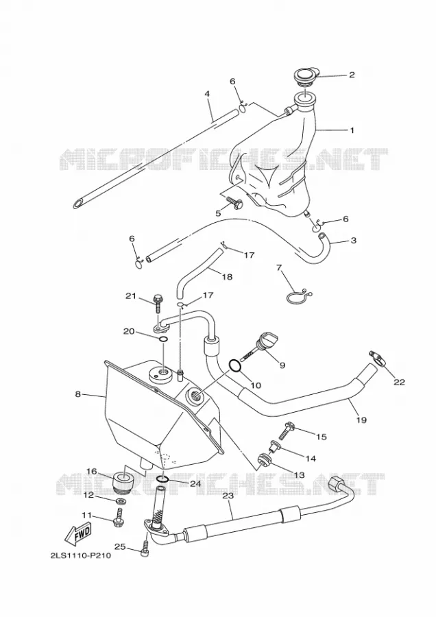 RESERVOIR D'HUILE Yamaha QUAD 700 2019 RAPTOR  YFM70RSXK