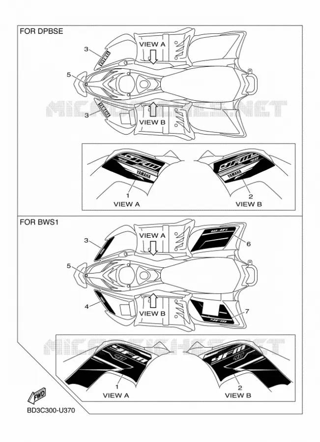 EMBLEME Yamaha QUAD 90 2019 RAPTOR  YFM90R