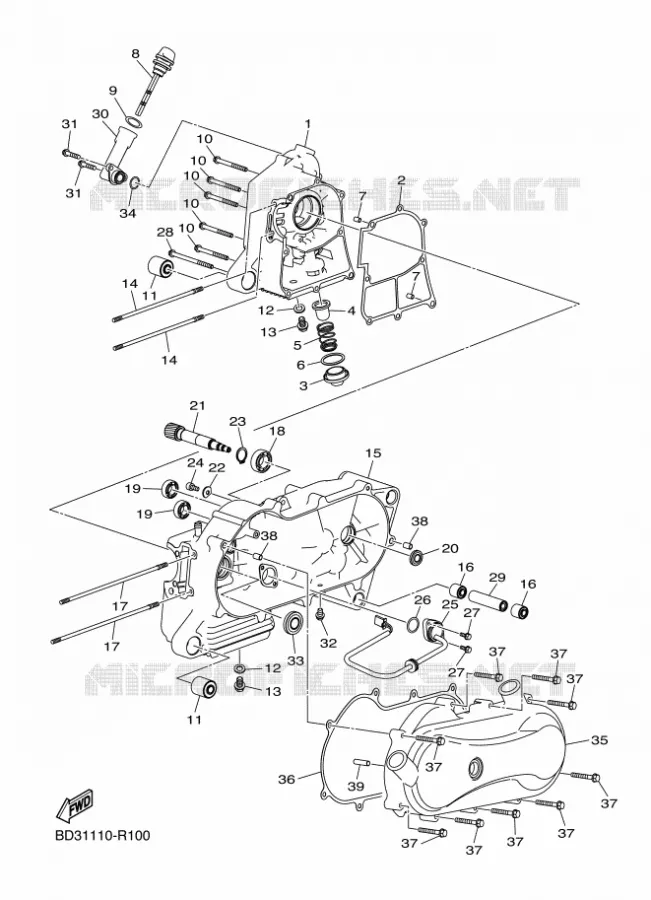 CARTER MOTEUR Yamaha QUAD 90 2019 RAPTOR  YFM90R