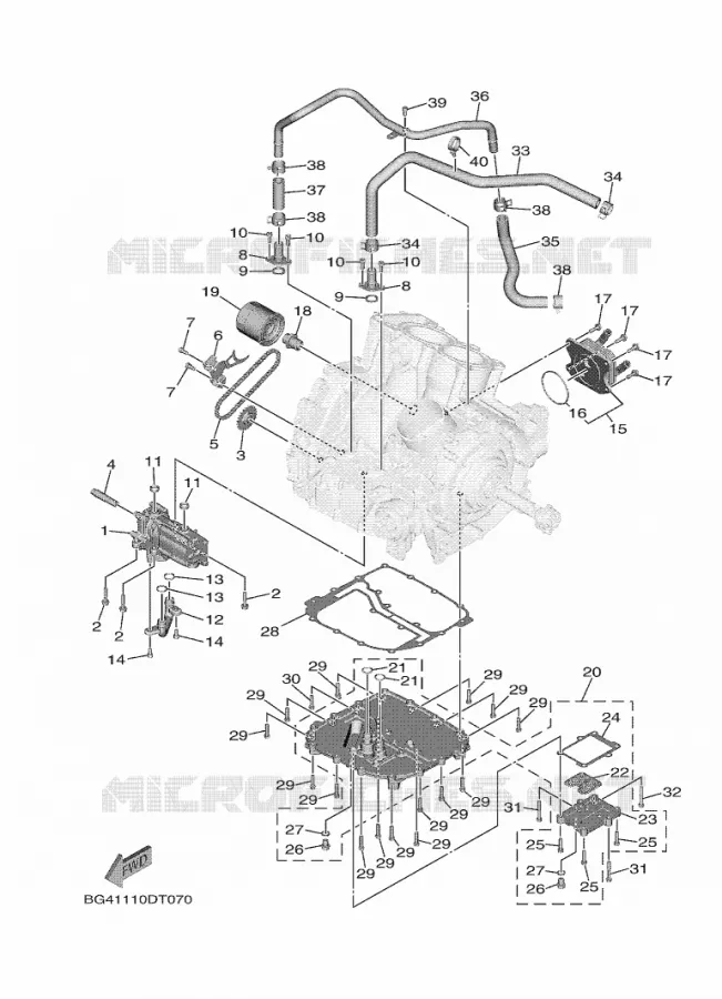 POMPE A HUILE Yamaha SIDE BY SIDE 850 2019 WOLVERINE  YXF850ES/YXF85WPSK