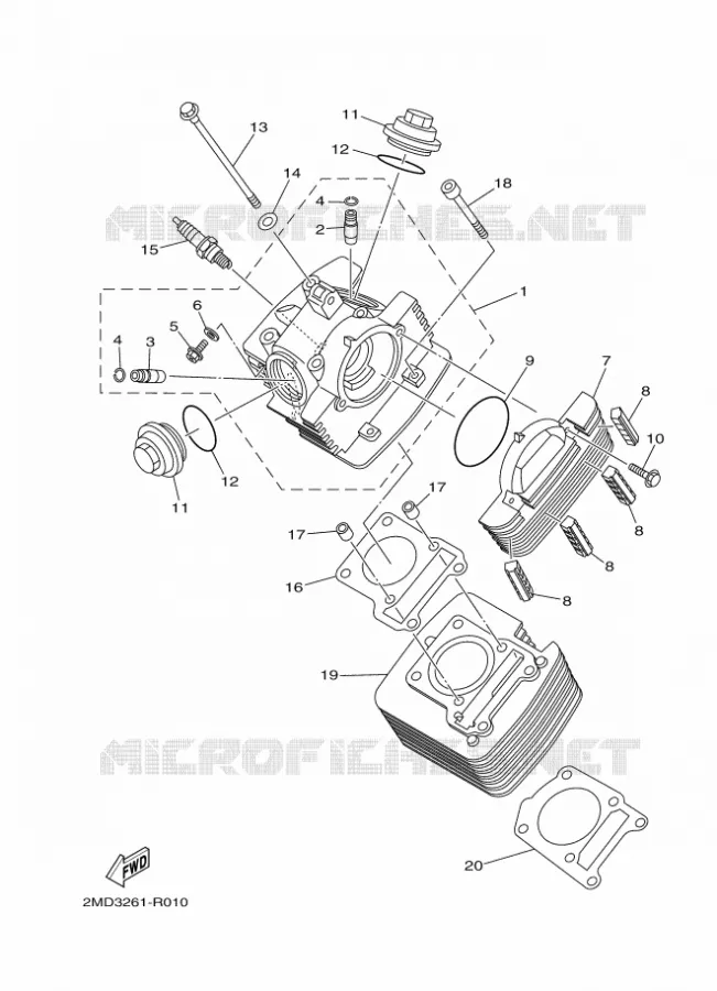 CYLINDRE Yamaha MOTO 125 2020 XTZ  XTZ125E