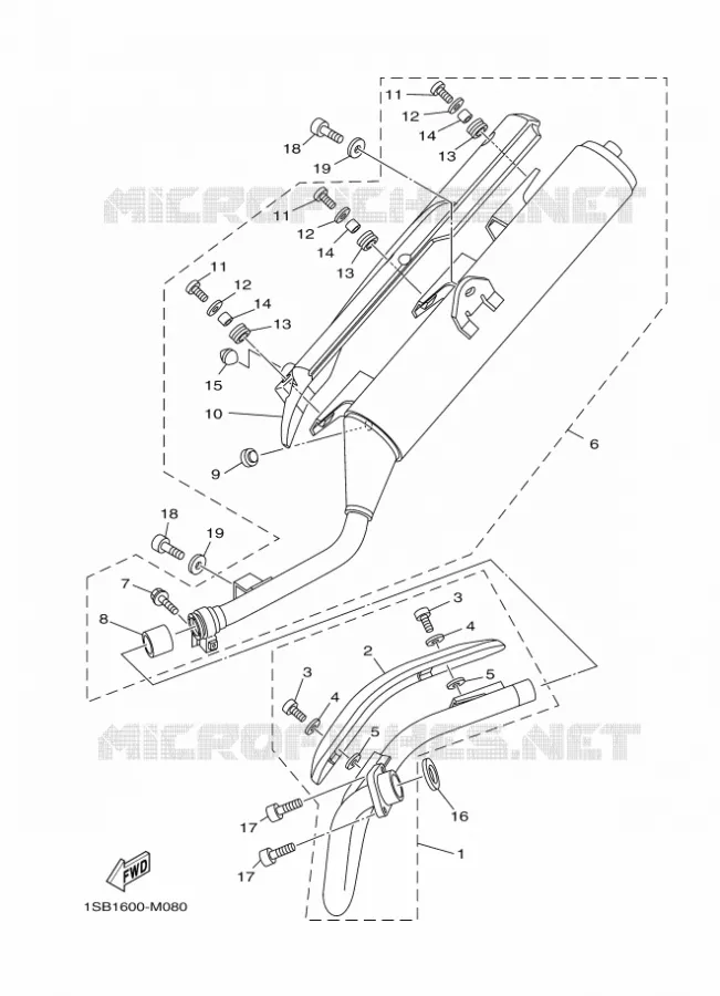 ECHAPPEMENT Yamaha MOTO 125 2020 XTZ  XTZ125E