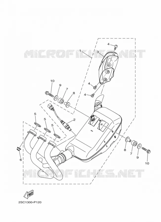 ECHAPPEMENT Yamaha MOTO 900 2020 TRACER  MTT850D