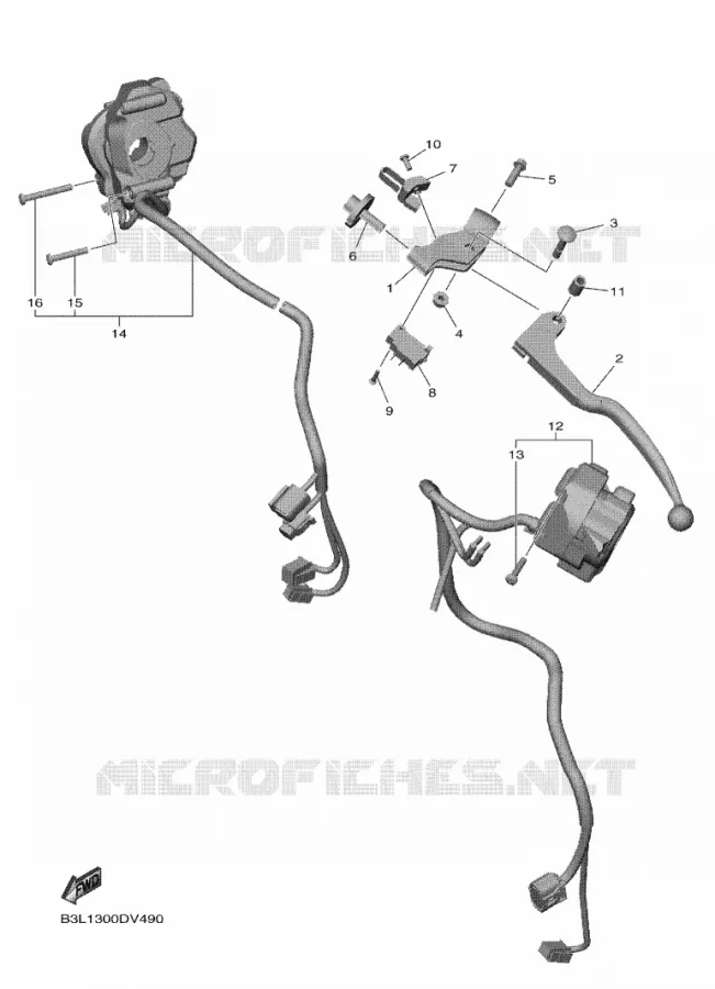 COMMODO / LEVIER Yamaha MOTO 1000 2020 R1M  YZF-R1M