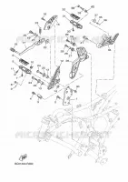 SUPPORT / REPOSE PIEDS 2 pour Yamaha TRACER 700 de 2020