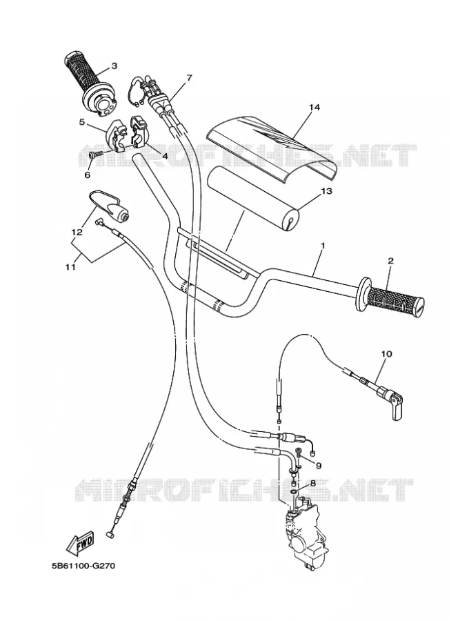 GUIDON ET CABLES Yamaha MOTO 110 2020 TTR  TT-R110E