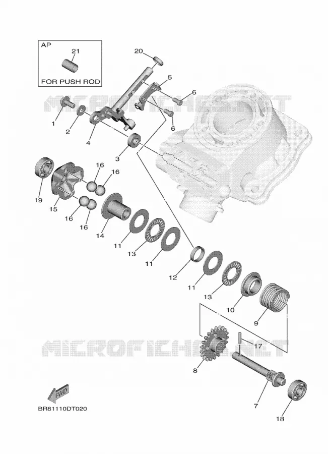 VALVE D'ECHAPPEMENT Yamaha MOTO 65 2020 YZ  YZ65