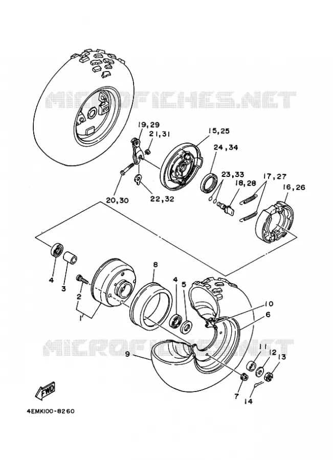 ROUE AVANT Yamaha QUAD 80 2001 BADGER  YFM80