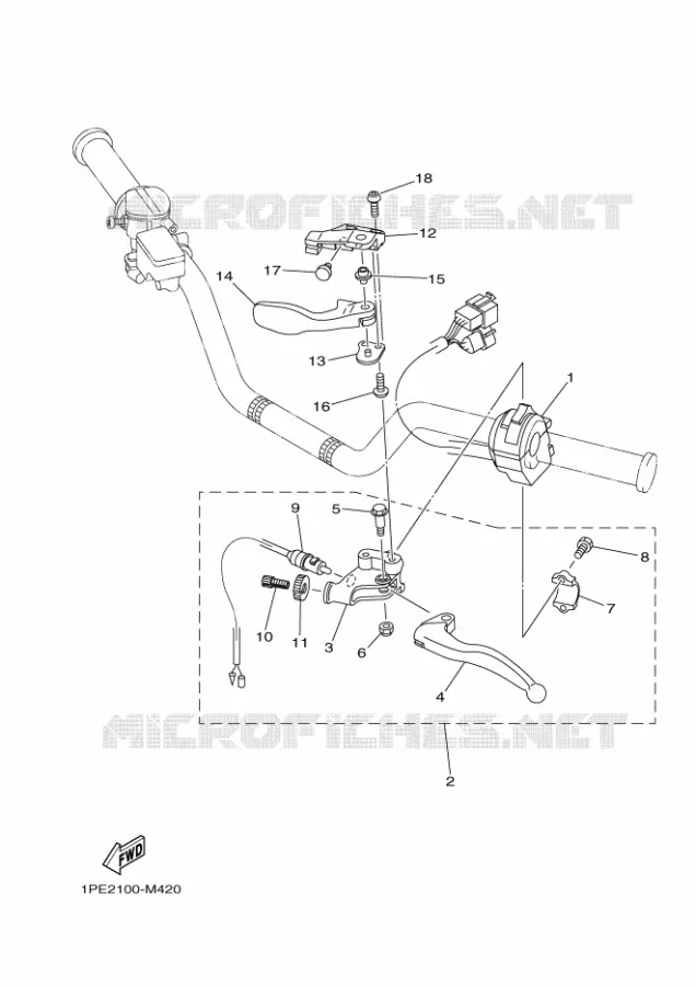 COMMODO / LEVIER Yamaha QUAD 700 2014 RAPTOR  YFM700RYFM700RE