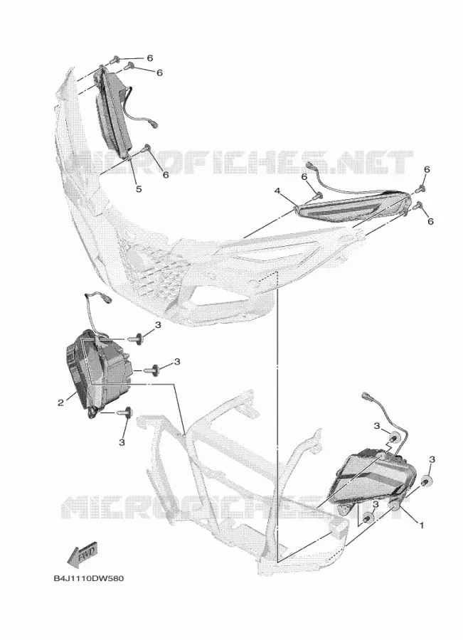 PHARE Yamaha SIDE BY SIDE 1000 2021 WOLVERINE  YXE1000EWS/YX10EPSM