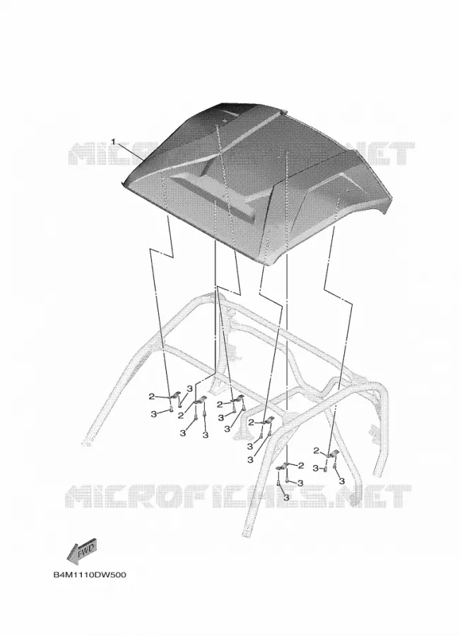TOIT OUVRANT Yamaha SIDE BY SIDE 1000 2021 WOLVERINE  YXE1000EWS/YX10EPSM