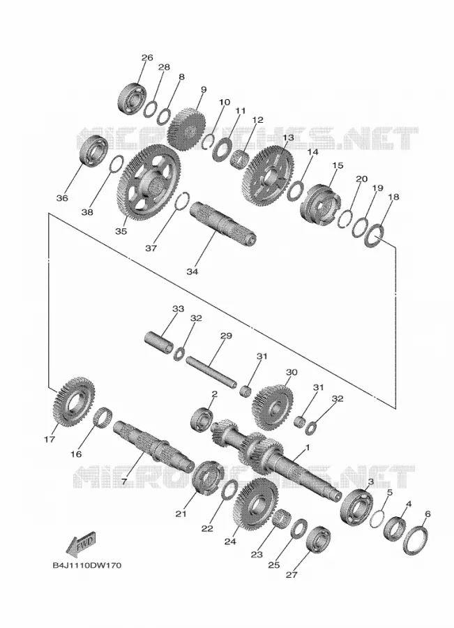 TRANSMISSION Yamaha SIDE BY SIDE 1000 2021 WOLVERINE  YXE1000EW/YX10EPAM
