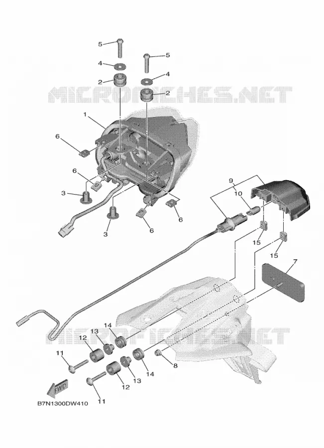 FEU ARRIERE Yamaha MOTO 900 2021 MT  MTN890D