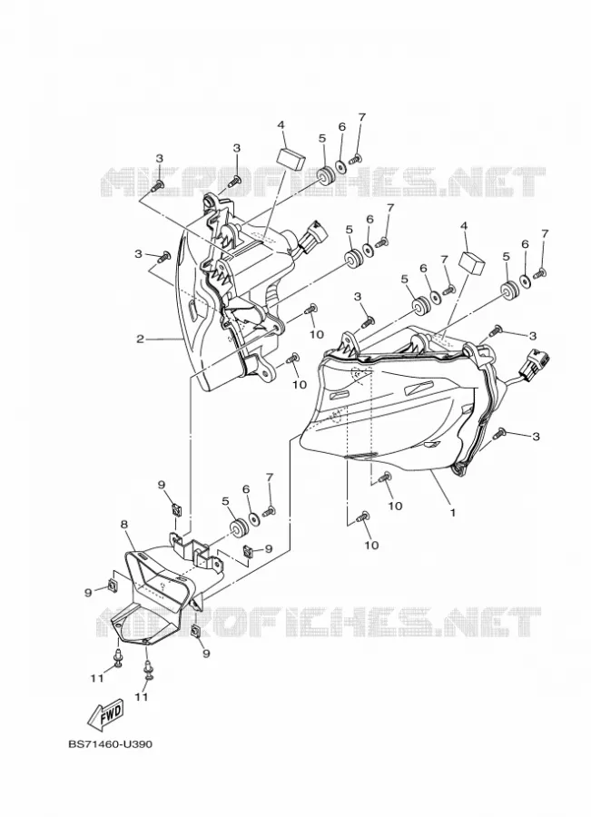 PHARE  Yamaha MOTO 250 2020 R25  YZF250-A