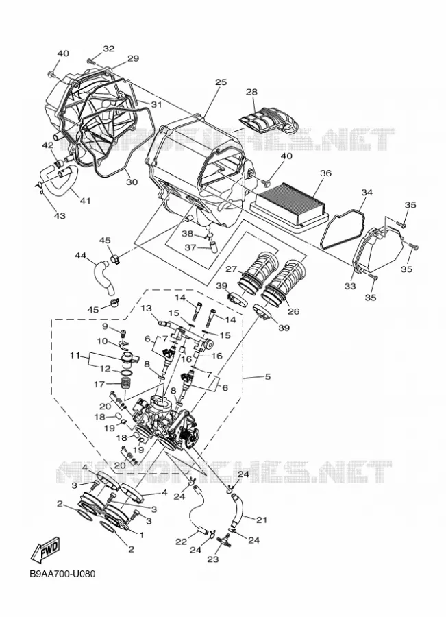 ADMISSION Yamaha MOTO 300 2020 R3  YZF320-A
