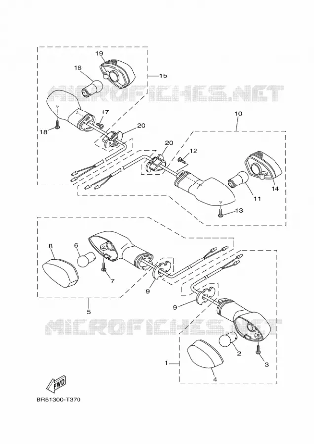 CLIGNOTANT Yamaha MOTO 300 2020 R3  YZF320-A