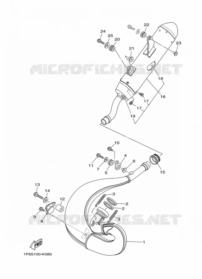 ECHAPPEMENT Yamaha MOTO 250 2020 YZ  YZ250