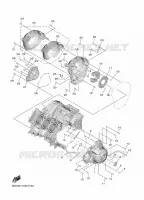 CARTER   MOTEUR 1 pour Yamaha NIKEN de 2020