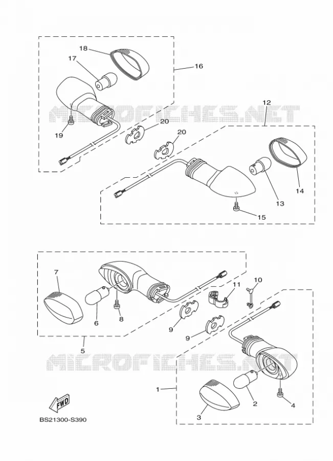 CLIGNOTANT Yamaha MOTO 900 2020 MT  MTN850-A