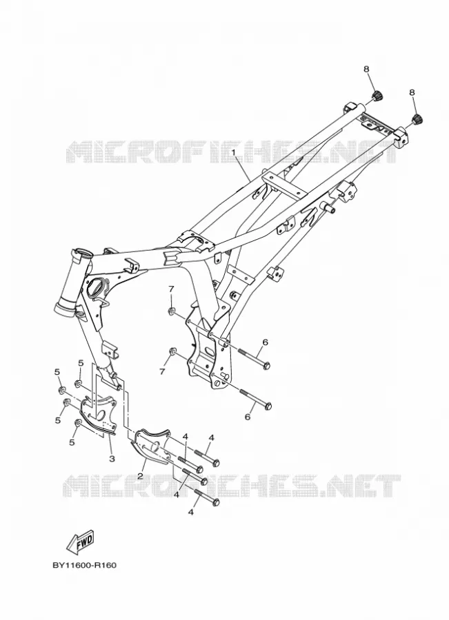 CADRE Yamaha MOTO 110 2020 CRUX  YD110D-4