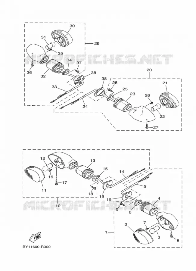 CLIGNOTANT Yamaha MOTO 110 2020 CRUX  YD110D-4