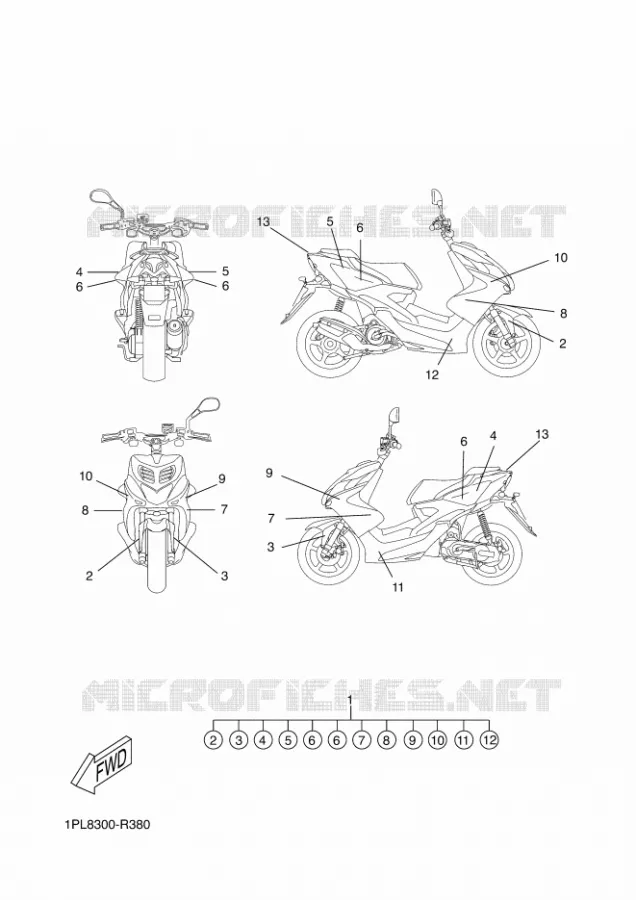 EMBLEME Yamaha SCOOTER 50 2016 AEROX  NS50N