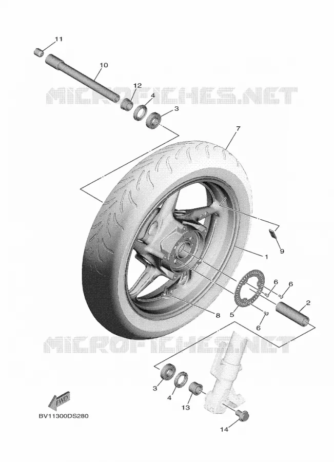 ROUE AVANT Yamaha SCOOTER 560 2020 TMAX  XP560E-A