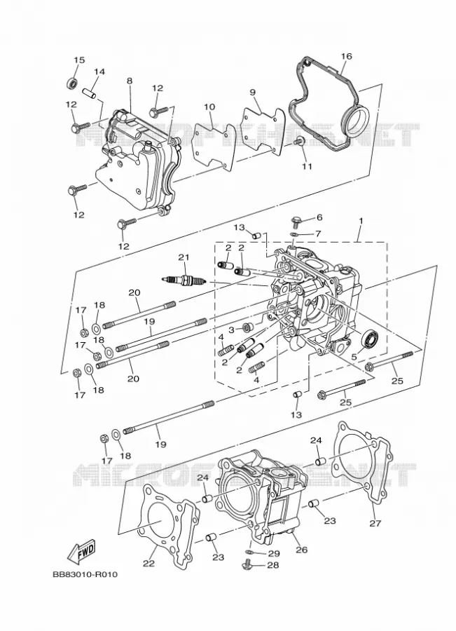 CULASSE Yamaha SCOOTER 155 2020 TRICITY  MWS150-A