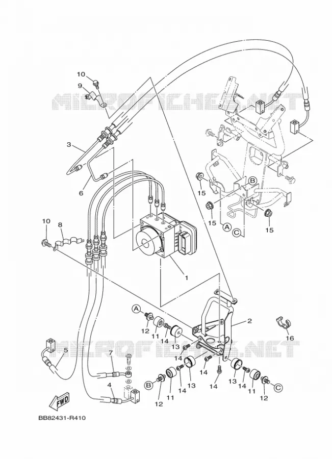 PARTIE ELECTRIQUE 3 Yamaha SCOOTER 155 2020 TRICITY  MWS150-A
